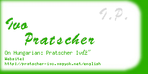 ivo pratscher business card